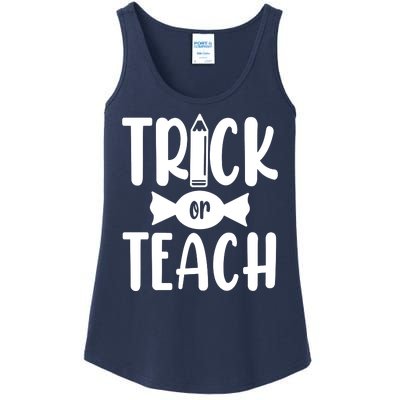 Trick Or Teach Halloween Teacher Ladies Essential Tank