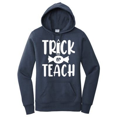 Trick Or Teach Halloween Teacher Women's Pullover Hoodie