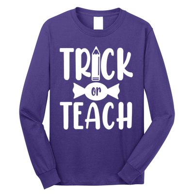 Trick Or Teach Halloween Teacher Long Sleeve Shirt