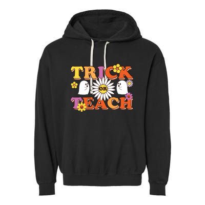 Trick Or Teach Teacher Halloween , Teacher Halloween Costume, Garment-Dyed Fleece Hoodie