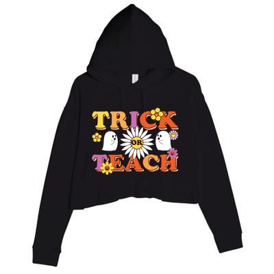 Trick Or Teach Teacher Halloween , Teacher Halloween Costume, Crop Fleece Hoodie