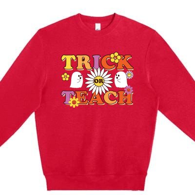 Trick Or Teach Teacher Halloween , Teacher Halloween Costume, Premium Crewneck Sweatshirt