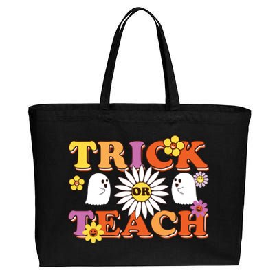 Trick Or Teach Teacher Halloween , Teacher Halloween Costume, Cotton Canvas Jumbo Tote