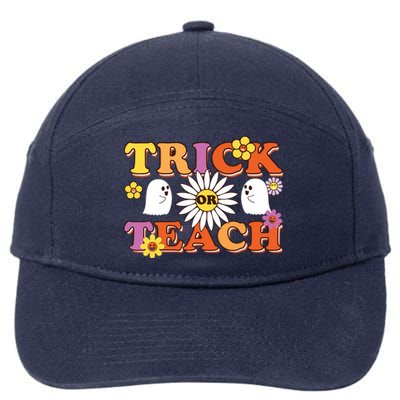 Trick Or Teach Teacher Halloween , Teacher Halloween Costume, 7-Panel Snapback Hat