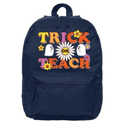 Trick Or Teach Teacher Halloween , Teacher Halloween Costume, 16 in Basic Backpack