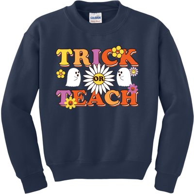 Trick Or Teach Teacher Halloween , Teacher Halloween Costume, Kids Sweatshirt