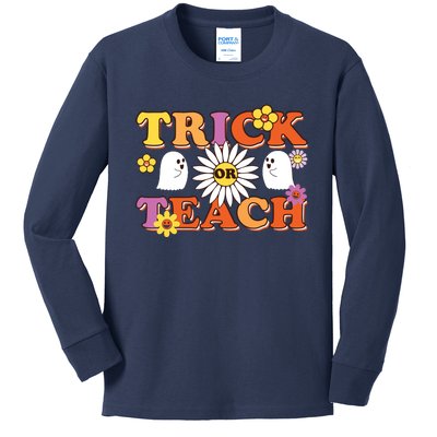 Trick Or Teach Teacher Halloween , Teacher Halloween Costume, Kids Long Sleeve Shirt