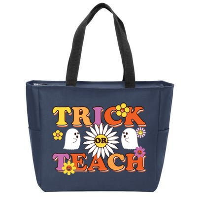 Trick Or Teach Teacher Halloween , Teacher Halloween Costume, Zip Tote Bag