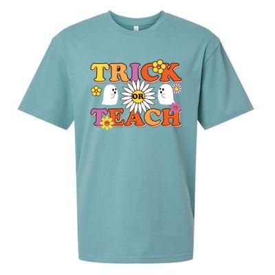 Trick Or Teach Teacher Halloween , Teacher Halloween Costume, Sueded Cloud Jersey T-Shirt