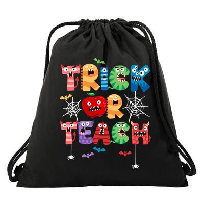 Trick Or Teach Funny Teacher Halloween Costume 2022 Gift Design Drawstring Bag