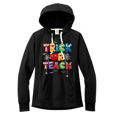 Trick Or Teach Funny Teacher Halloween Costume 2022 Gift Design Women's Fleece Hoodie