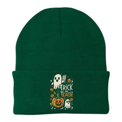 Trick Or Teach Halloween Teacher Knit Cap Winter Beanie