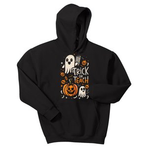 Trick Or Teach Halloween Teacher Kids Hoodie