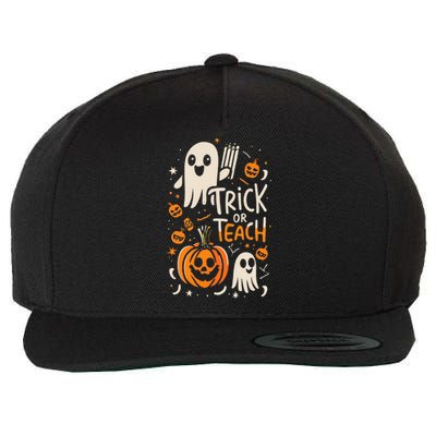 Trick Or Teach Halloween Teacher Wool Snapback Cap