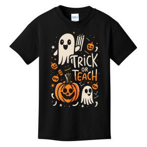 Trick Or Teach Halloween Teacher Kids T-Shirt