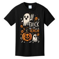 Trick Or Teach Halloween Teacher Kids T-Shirt