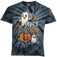 Trick Or Teach Halloween Teacher Kids Tie-Dye T-Shirt