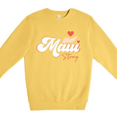 Vintage Strong Maui Hawaii Island I Love Hawaii Premium Crewneck Sweatshirt