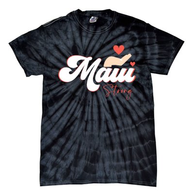 Vintage Strong Maui Hawaii Island I Love Hawaii Tie-Dye T-Shirt