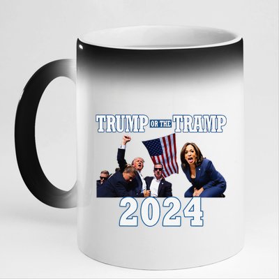 Trump Or The Tramp 2024 Vote For Trump Trump Vance 2024 11oz Black Color Changing Mug