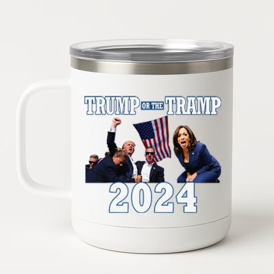 Trump Or The Tramp 2024 Vote For Trump Trump Vance 2024 12 oz Stainless Steel Tumbler Cup