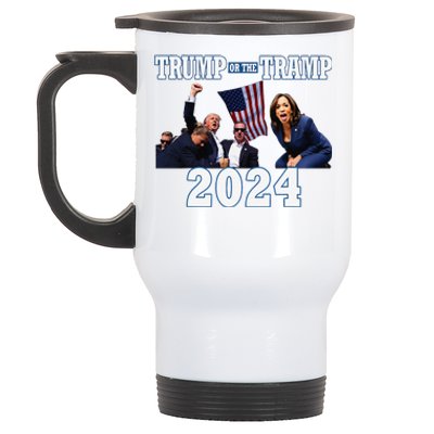 Trump Or The Tramp 2024 Vote For Trump Trump Vance 2024 Stainless Steel Travel Mug