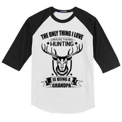 The Only Thing I Love More Than Hunting Is Being A Grandpa Kids Colorblock Raglan Jersey
