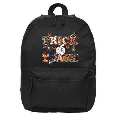 Trick Or Teach Funny Teacher Halloween Costume 2020 Gifts 16 in Basic Backpack