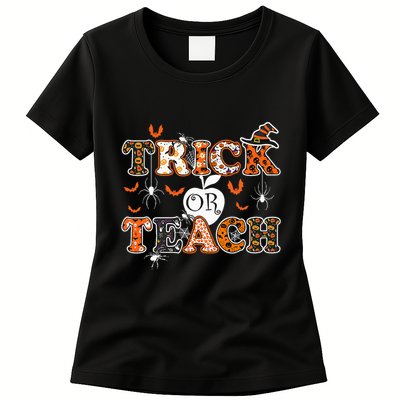Trick Or Teach Funny Teacher Halloween Costume 2020 Gifts Womens T-Shirt