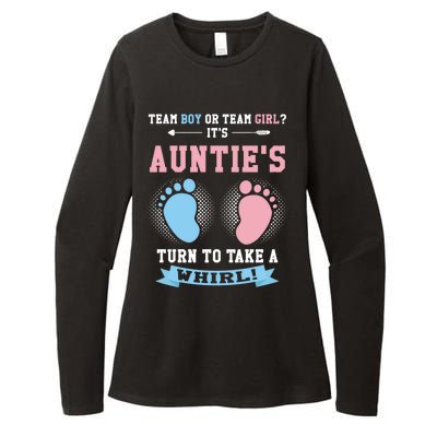 Team Or Team ? Its Aunties Gender Reveal Gift Womens CVC Long Sleeve Shirt