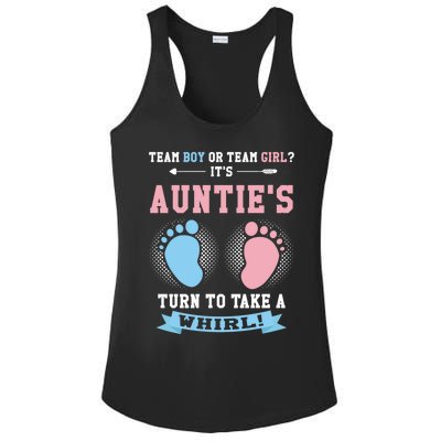 Team Or Team ? Its Aunties Gender Reveal Gift Ladies PosiCharge Competitor Racerback Tank