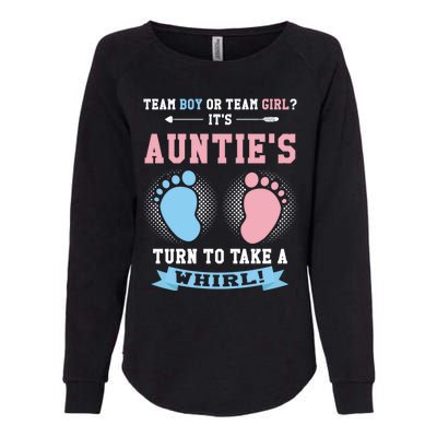 Team Or Team ? Its Aunties Gender Reveal Gift Womens California Wash Sweatshirt