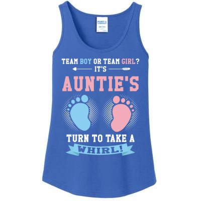 Team Or Team ? Its Aunties Gender Reveal Gift Ladies Essential Tank