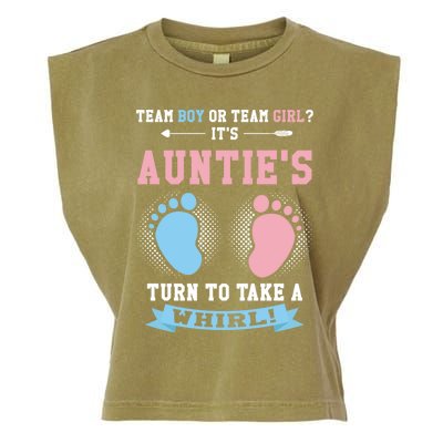 Team Or Team ? Its Aunties Gender Reveal Gift Garment-Dyed Women's Muscle Tee