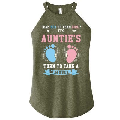 Team Or Team ? Its Aunties Gender Reveal Gift Women's Perfect Tri Rocker Tank