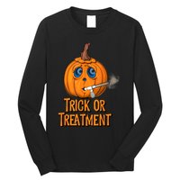 Trick Or Treatment Funny Halloween Respiratory Therapist Long Sleeve Shirt