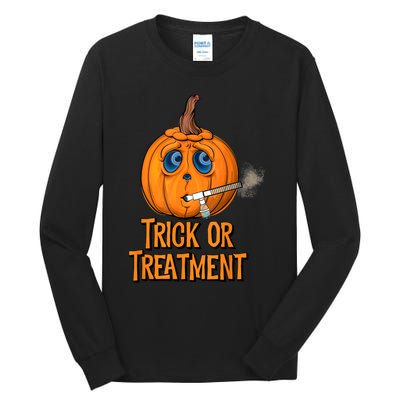 Trick Or Treatment Funny Halloween Respiratory Therapist Tall Long Sleeve T-Shirt