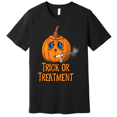 Trick Or Treatment Funny Halloween Respiratory Therapist Premium T-Shirt