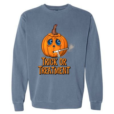 Trick Or Treatment Funny Halloween Respiratory Therapist Garment-Dyed Sweatshirt