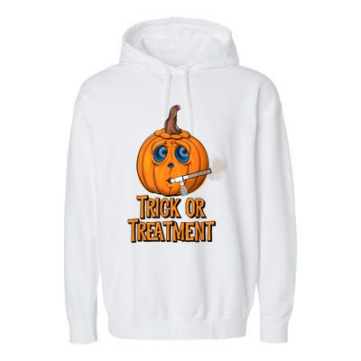 Trick Or Treatment Funny Halloween Respiratory Therapist Garment-Dyed Fleece Hoodie