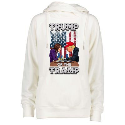 Trump Or The Tramp 2024 Vote Womens Funnel Neck Pullover Hood