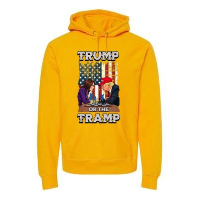 Trump Or The Tramp 2024 Vote Premium Hoodie