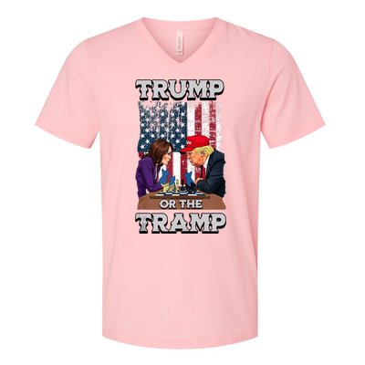 Trump Or The Tramp 2024 Vote V-Neck T-Shirt