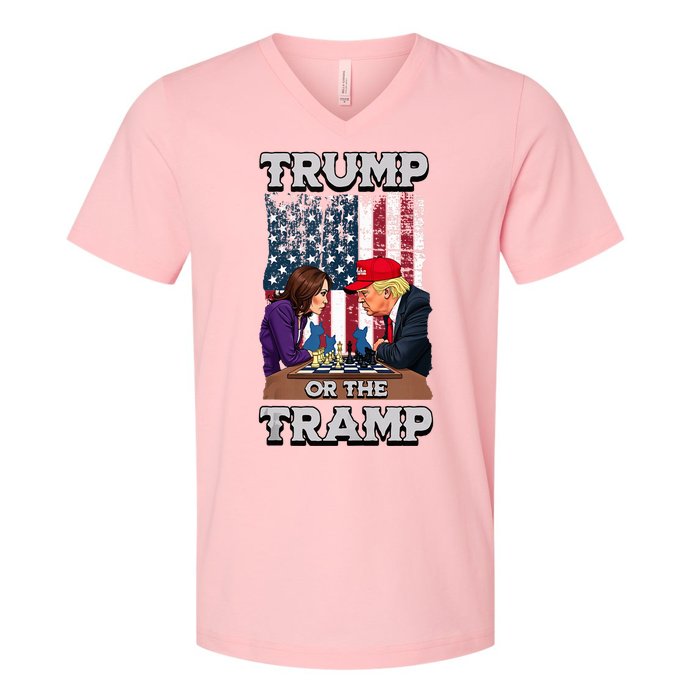 Trump Or The Tramp 2024 Vote V-Neck T-Shirt