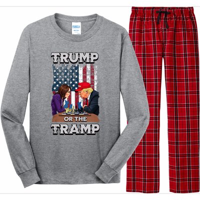 Trump Or The Tramp 2024 Vote Long Sleeve Pajama Set