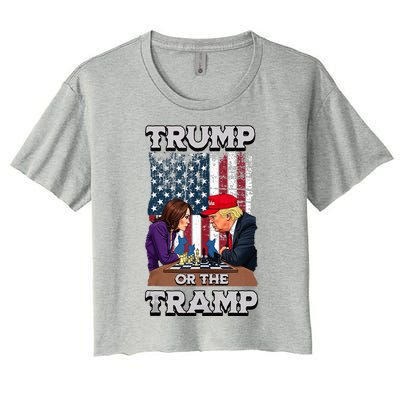 Trump Or The Tramp 2024 Vote Women's Crop Top Tee