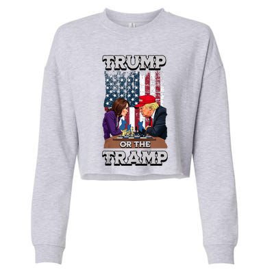 Trump Or The Tramp 2024 Vote Cropped Pullover Crew