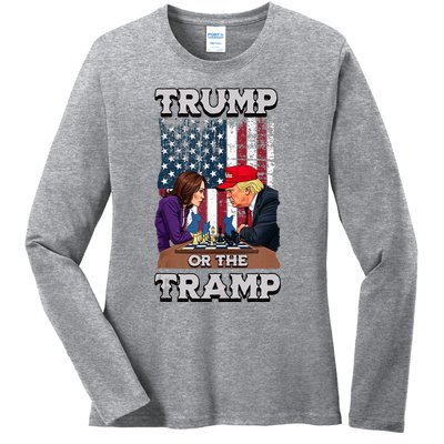 Trump Or The Tramp 2024 Vote Ladies Long Sleeve Shirt