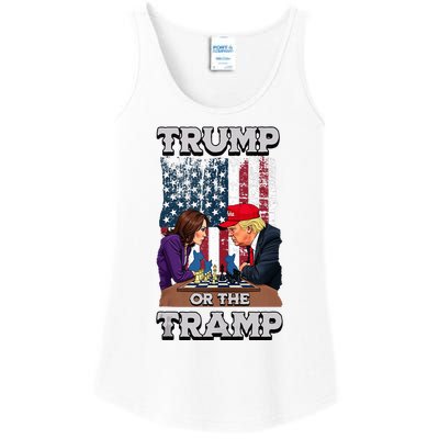 Trump Or The Tramp 2024 Vote Ladies Essential Tank