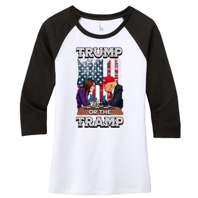 Trump Or The Tramp 2024 Vote Women's Tri-Blend 3/4-Sleeve Raglan Shirt